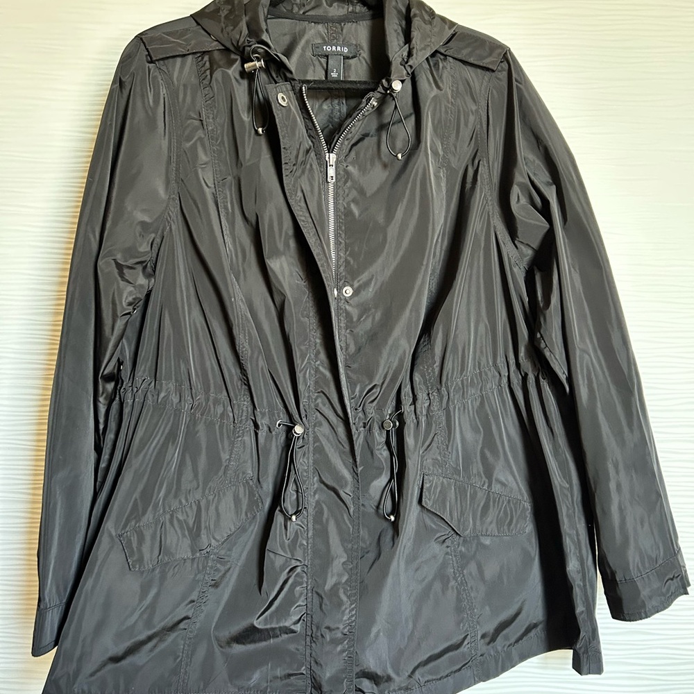 Torrid Black Rain Jacket